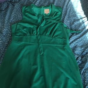 Kelley green midi tie front dress ModCloth 2X